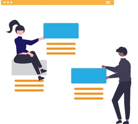 扁平化矢量人物插画