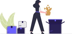 扁平化矢量人物插画