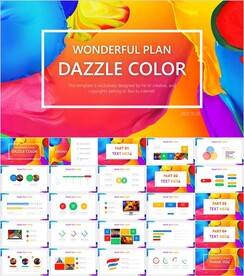 多彩大气主题PPT模板