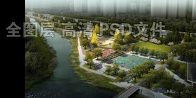 篮球体育公园鸟瞰航拍