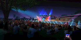 舞台演唱会坐姿人群