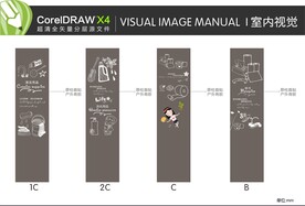 超市 柱子 VI 室内视觉图片