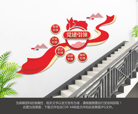 党建引领楼梯文化墙