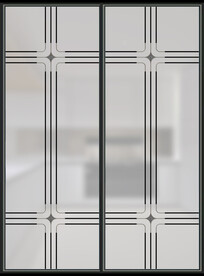 高清分层透明底推拉门打印图