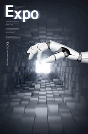 科技机械手背景