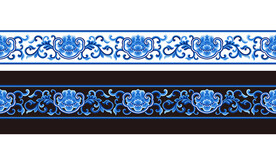 青花瓷边框纹样