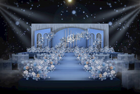 蓝色婚礼仪式区