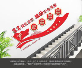 安全生产楼梯文化墙