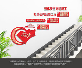 安全生产楼梯文化墙