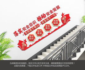 安全生产楼梯文化墙