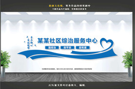 综治服务中心文化墙