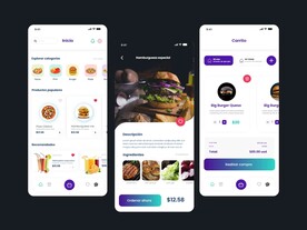 汉堡快餐店外卖移动UI素材