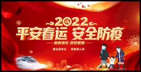 春运防疫展板平安春运