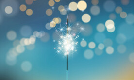 燃烧的烟花新年背景