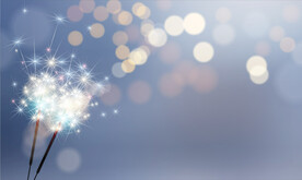 燃烧的烟花朦胧背景