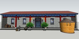 农村年代感院落农家房子