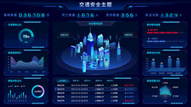 区块链蓝色科技数据海报展板