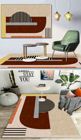 现代轻奢简约高档几何客厅地毯