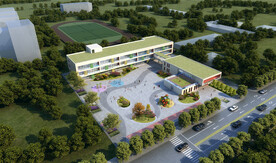 幼儿园鸟瞰效果图