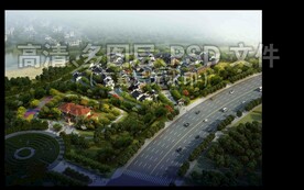 江南古镇绿化鸟瞰航拍