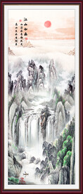 竖幅山水画