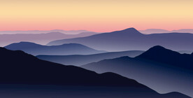 风景插画  山水风景