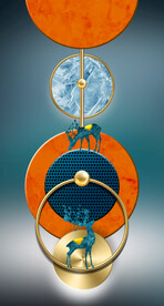 装饰画 抽象画 麋鹿