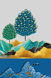 装饰画 抽象画 羽毛