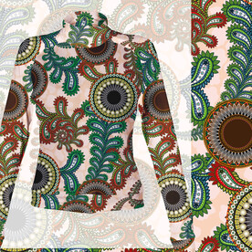 大牌腰果花数码女装