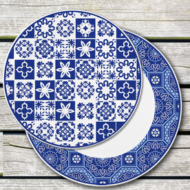 陶瓷盘子青花图案