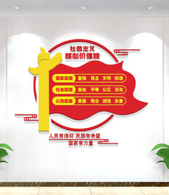 社会主义核心价值观墙