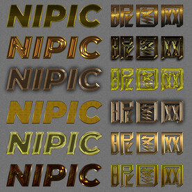 精美金属质感电影网游海报字体