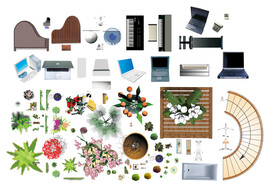 室内平面高清彩平素材PSD