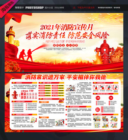 全国消防日展板