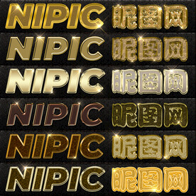 炫酷3d字体样式特效立体字模板