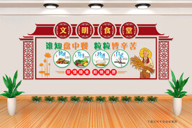 文明食堂文化墙