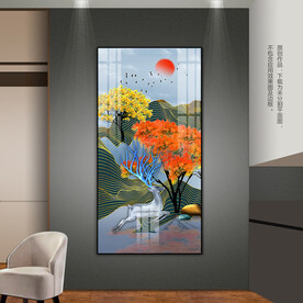 现代抽象客厅玄关装饰画床头挂画