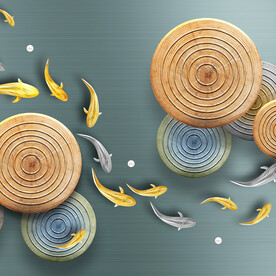 装饰画 晶瓷画 圆圈