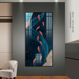 连年有余客厅玄关装饰画床头挂画