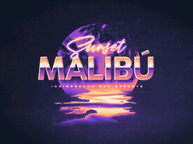 蒸汽波字体可替换海报模板系列