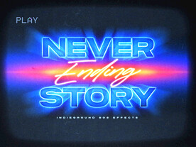 蒸汽波字体可替换海报模板系列