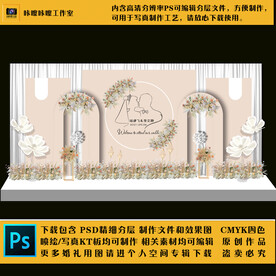 婚礼现场KT板布置