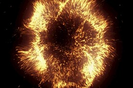 粒子爆破火花转场元素带透明度通