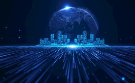 蓝色舞台背景视频