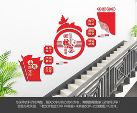 社会主义核心价值观楼梯文化墙