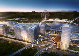 规划黄昏效果图