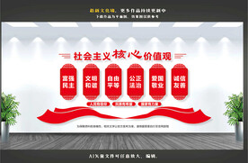 社会主义核心价值观文化墙