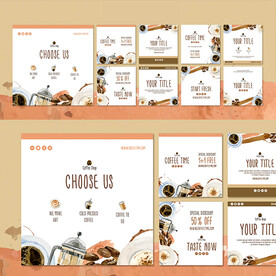 咖啡饮品餐牌菜单海报