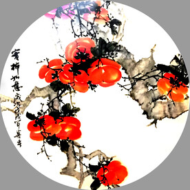 装饰画 晶瓷画 水墨画