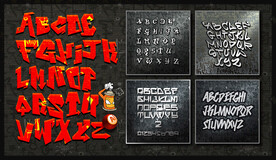 矢量欧美流行涂鸦字体系列